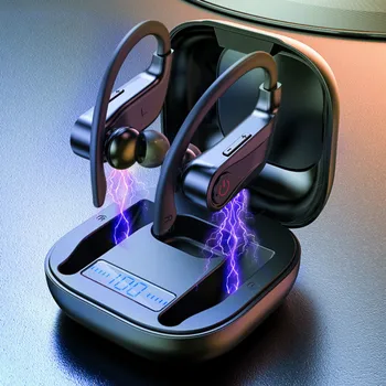 

TWS Bluetooth Earphone 5.0 with Dual Microphones Ear Hook Wireless Headphone Bluetooth With 950mAh Charging Case For Phone