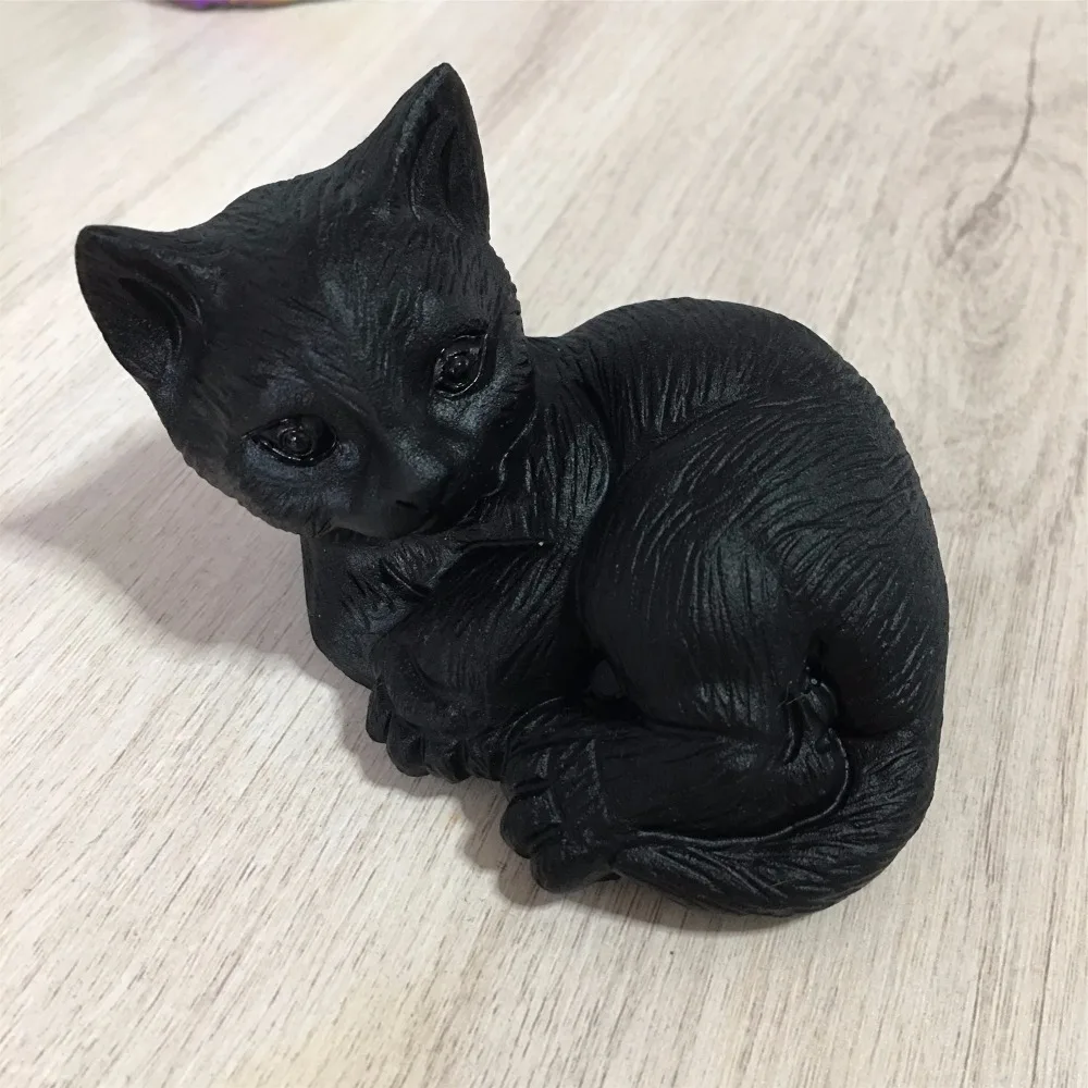 Кварцевые кристаллы обсидиан ручной резной Lucky Cat натуральные камни и минералы драгоценные камни рейки украшения