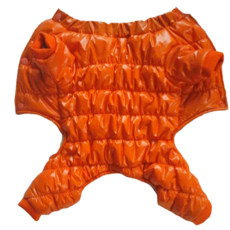 Водонепроницаемая одежда для собак для маленьких и средних собак домашнее животное Чихуахуа Йоркширский теплый зимний комбинезон для питомца щенка флисовая куртка одежда - Цвет: Orange