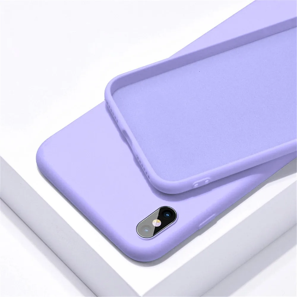 iphone 8 plus silicone case Original Liquid Silicone Phone Case for iPhone 11 Pro XR XS X Max Fundas Rubber Soft Candy Cover for iPhone 6 6S 7 8 Plus Cases lifeproof case iphone 8