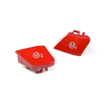 

Red Car button cover Tool 2pcs Auto Switch ABS plastic For BMW M3 M4 F80 Replacement