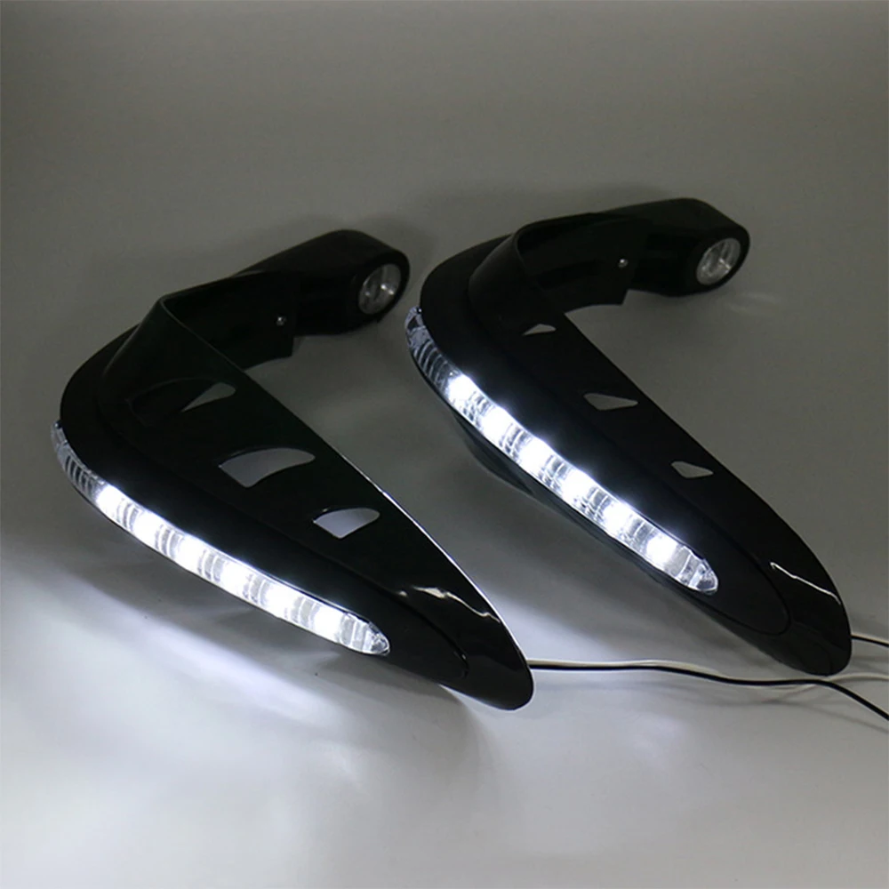 2Pcs Motorcycle Hand Guards Handlebar Hand Protector LED Light Motorbike Motocicleta Hand Guards Accessory