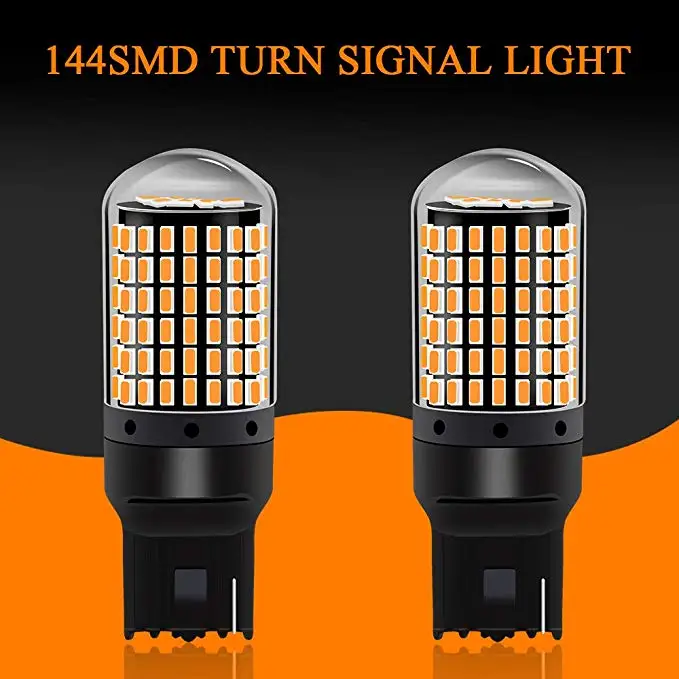1 шт. 1156 светодиодный P21W Canbus лампы 3014 144SMD BA15S PY21W BAU15S T20 7440 7443 1157 BAY15D для поворотов янтарные лампы белого и красного цветов