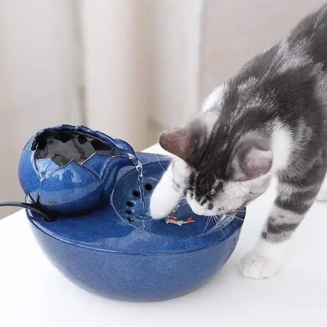 Electric Ceramic Drinking Fountain For Cats  1