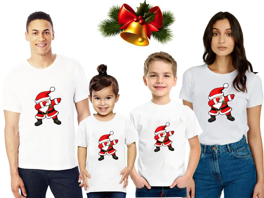 Merry Christmas Family Shirts Family Christmas T-Shirts Mommy and Me T-Shirt Family Matching Christmas printing Clothes