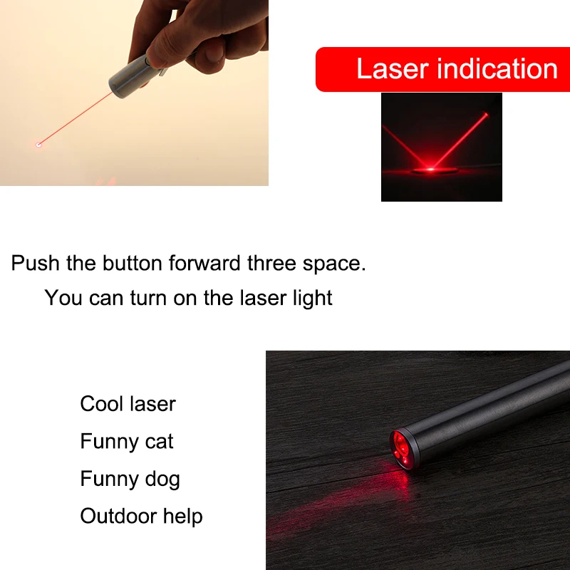 Мини лазерная указка с Usb перезаряжаемым фонариком Laserpen 3 в 1 красная лампа Pointeur Laser Cat Stick Лазерное перо-указка питания