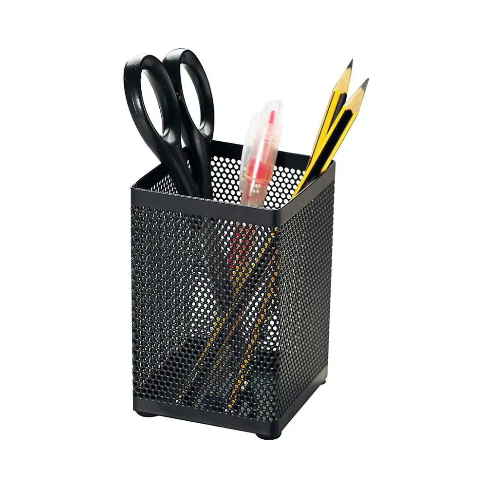 

Comix Steel Mesh Pencil Holder for office school Metal Pen and Pencil Holder Black B2003