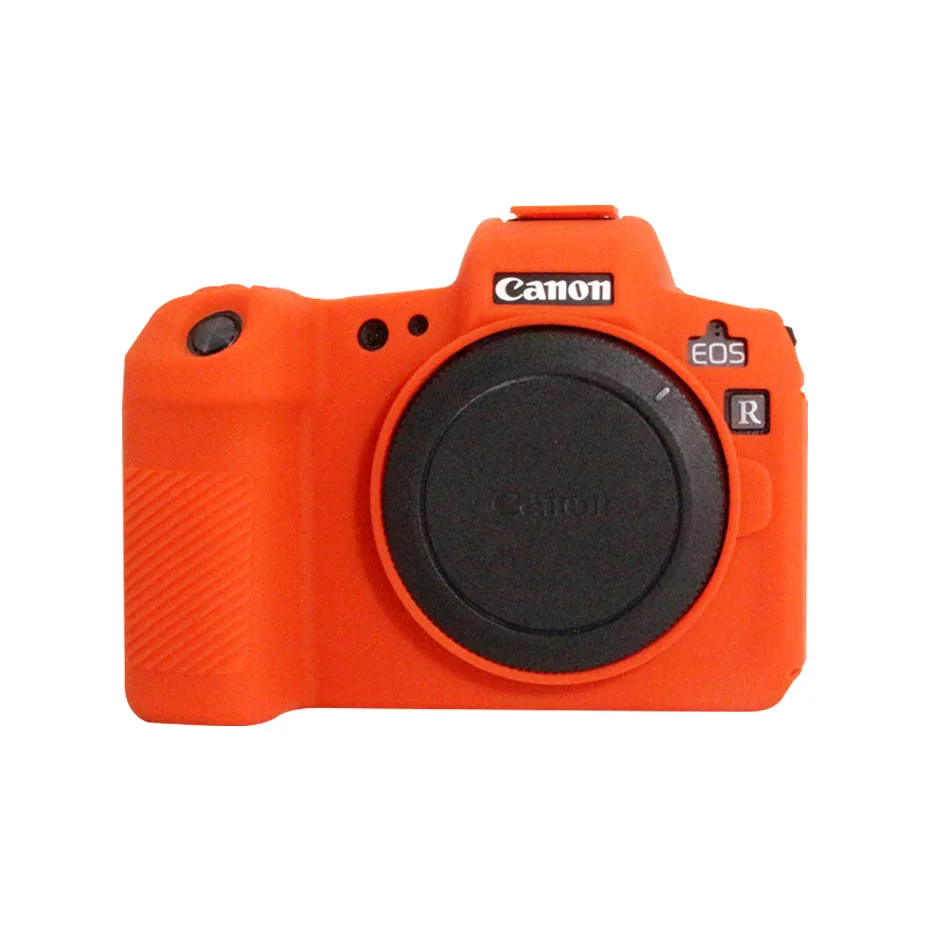 Red FOTOFLY Camera Bags For Canon EOS R Soft Colour Silicone Case Protective Body Cover For Canon EOSR Accessories Battery Opening - Цвет: Red