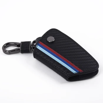 

FOB Key Case Cover Shell For BMW X1 X5 X6 5 7 Series Accessories Parts 1pcs Carbon Fiber Car