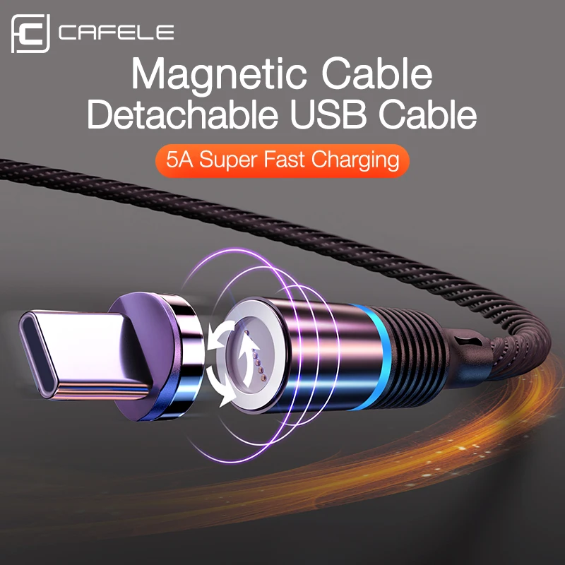 Cafele 5A usb type-C кабель для huawei mate 30 Pro P30 Supercharge Quick Charge 4,0 USB C кабель для зарядки светодиодный светильник для синхронизации данных