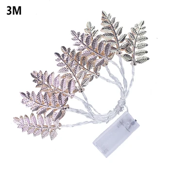 

Holiday Lighting Wedding Home Decoration Battery Operated LED String Light Atmosphere Party Bedroom Leaves Shape Warm White