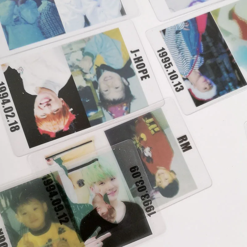 Bangtan мальчики дети Фотокарта двухсторонняя прозрачная пвх карта душа мальчик с Luv JIMIN JIN SUGA JUNG KOOK