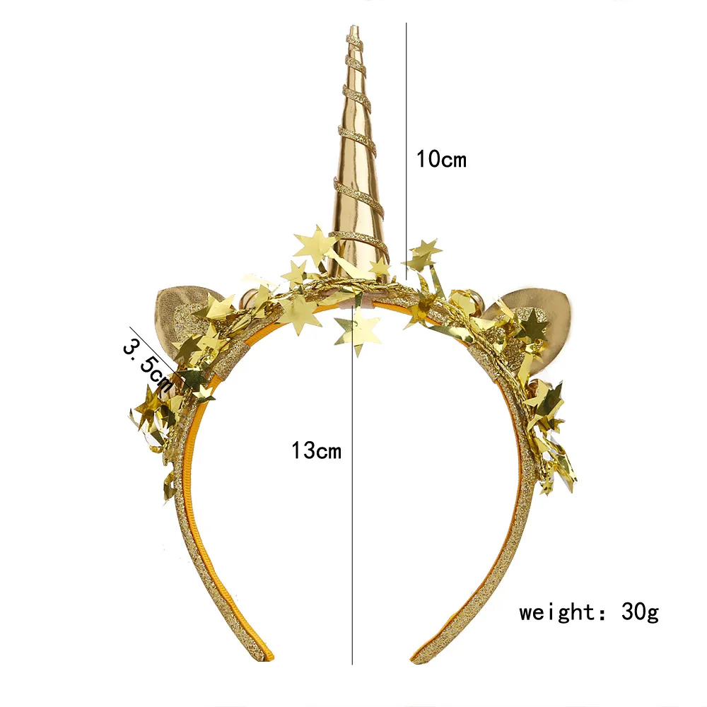 Милые ободки с единорогами для девочек, детские головные уборы, фото реквизит, обручи для волос со звездами, Детские аксессуары для волос