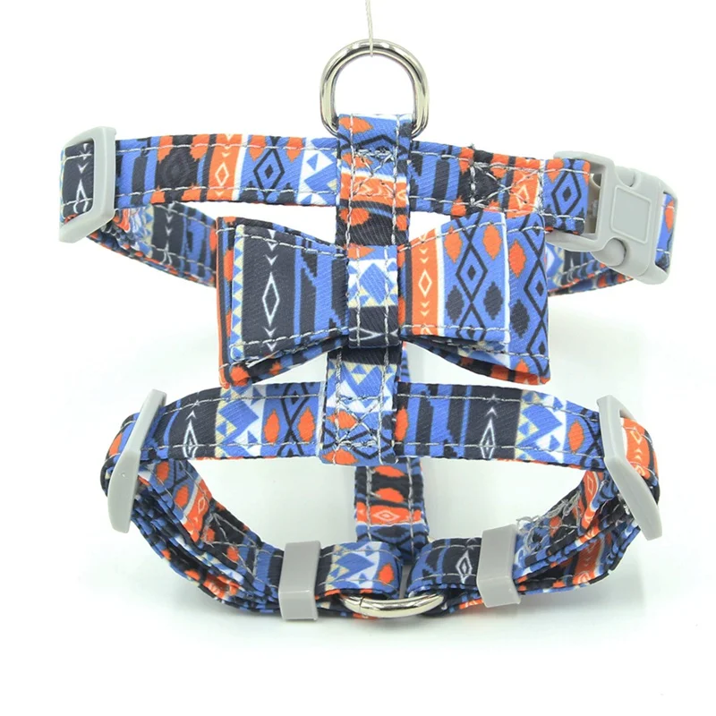 Pet Harness And Leash Set Reflective Dog Japanese Style Polyester Adjustable Leading Suit