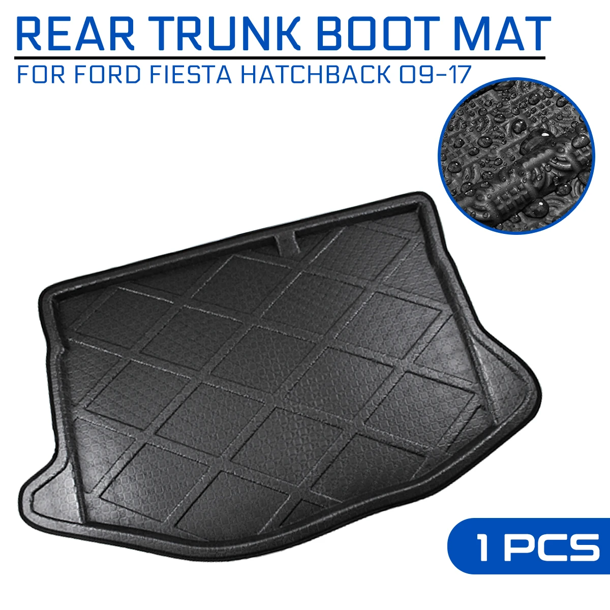 For Ford Fiesta Hatchback 2009 2017 Car Floor Mat Carpet Rear Trunk