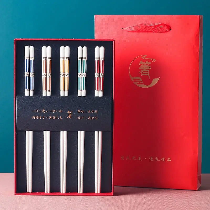 Высококачественные керамические палочки для еды Jingdezhen не плесневеют скользят