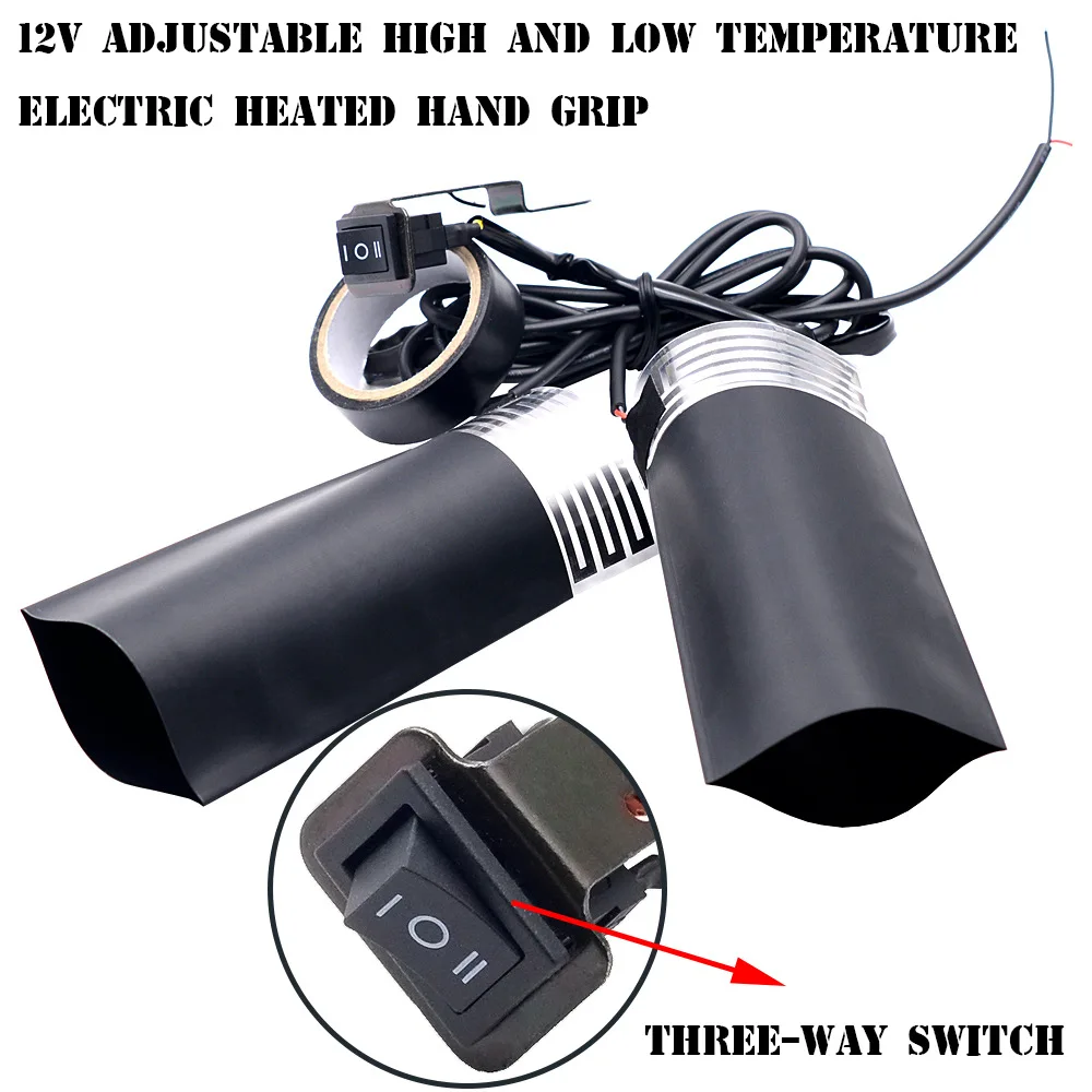 Universal Heated Grips 12V Motorcycle Electric Heating Handle Kit Refit Hand Set Universal Electric Heating Insert Handlebar Pad motorcycle heated grips