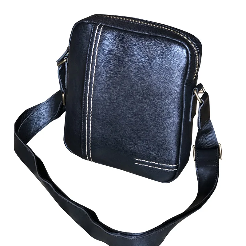 

Men's Shoulder Bag Korean-style Casual Backpack Youth Shoulder Bag Vertical Soft Leather Briefcase Fashion Business MENS Bag