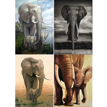 

Africa Elephant Animal Paintings Distinctive Painting Full Drill Square/Round 5D Diamond Painting Mosaic Needlework Paintings