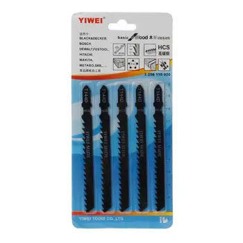 

5Pcs T144D T-Shank Jig Saw Blades Woodworking Saw Blade For 4-50 mm Cardboard