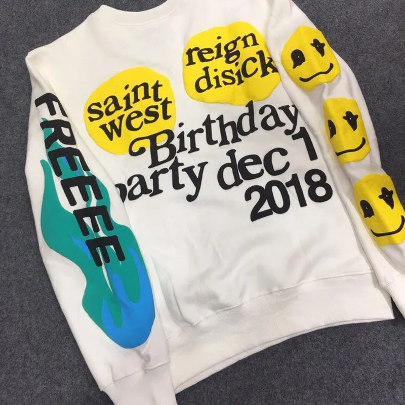 KANYE WEST KID SEE GHOSTS CPFM Smiley Толстовка для мужчин и женщин странные вещи толстовка с круглым вырезом толстовки с капюшоном с изображением Джокера мужская Толстовка