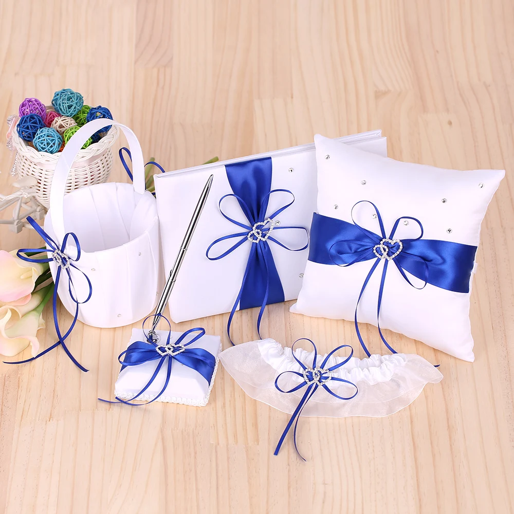 5 шт./компл. свадебные украшения аксессуары двойное сердце атласная Цветочная