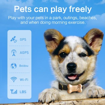 

2G Smart GPS Pet Dogs Tracker Waterproof Security with Collar for Android IOS Mini GPS Cat Tracker Anti-Lost Kids Tracker Finder