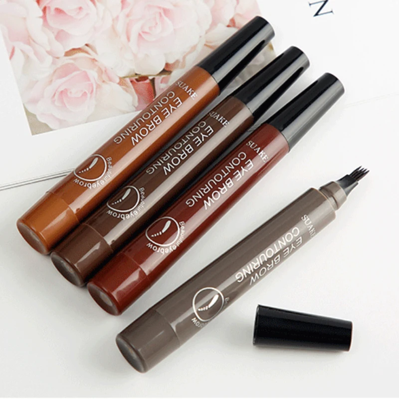 

Professional Microblading Eyebrow Pen Waterproof Fork Tip Eyebrow Tattoo Pencil Long Lasting Fine Sketch Liquid gray Brow Pencil