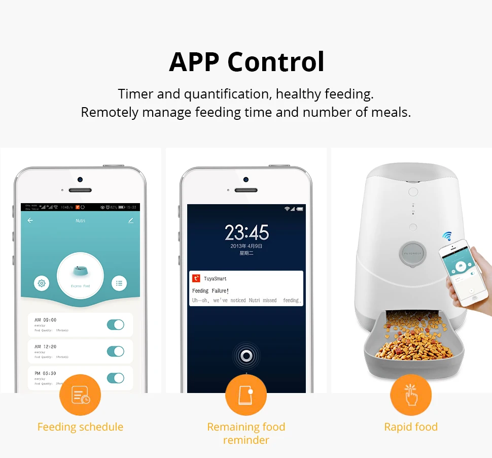 Zemismart Wifi подключение мобильного телефона ПРИЛОЖЕНИЕ дистанционного управления авто кормушка для кошек и собак smart pet фидер