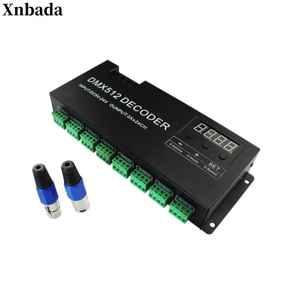 DMX512 декодер этап Осветительная техника 24-канальный декодер контроллера