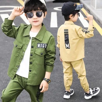 

Kids Clothes Boys 2020 New Spring Autumn Boy Clothes Set Fashion Korean Clothes Handsome Jacket+Pants 2Pcs Boys Tracksuit