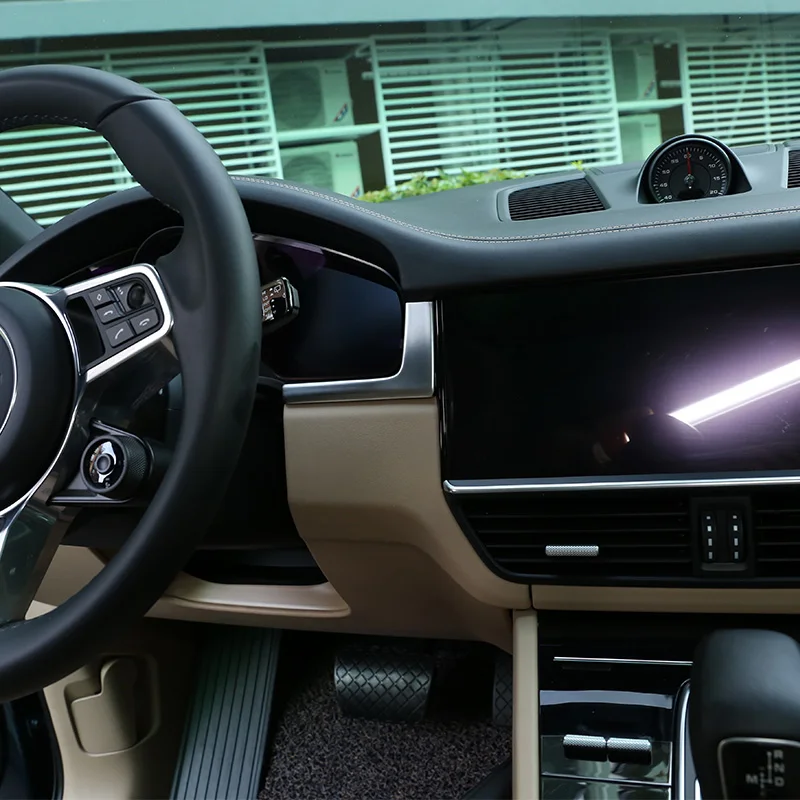 3 шт. ABS матовая Серебряная Автомобильная центральная консоль для салона панель накладка для Porsche Cayenne левый руль