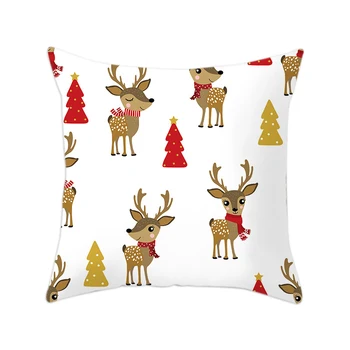

Christmas Santa Claus Print Pillow Case Polyester Home Pillow Cover Xmas Home DecoraTing Christmas Pillow Case Bedroom
