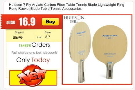 Huieson Prime Quality Technology Surface Ayous Carbon Fiber Big Central Paulownia Wood Table Tennis Racket Blade for Adults S5