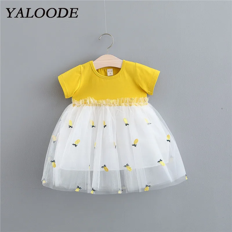

YALOODE Baby Dress Lace Embroidery Princess Party Dress Summer Tulle Sundress Baby Baptism Birthday Dress Infant Girl Clothes