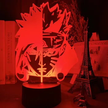 

3d Lamp Naruto Uzumaki Led Touch Sensor Color Changing Nightlight for Home Decoration Sasuke Uchiha Kids Led Night Light Bedside