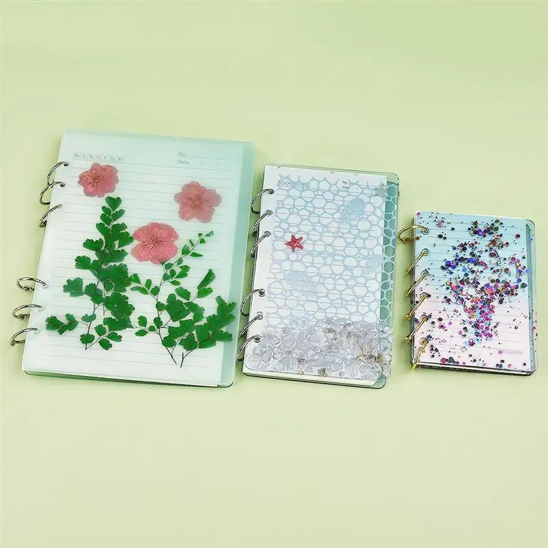 Diy Notebook Cover Silicone Mould Voor Diy Crystal Epoxyhars Mallen Transparant Boek Creative Gift Resin Casting Mallen