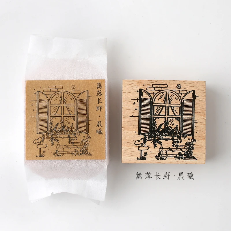 Винтажный рисунок для двора деревянное уплотнение DIY ретро деревянные и резиновые штампы для скрапбукинга канцелярские товары Скрапбукинг Ремесло Стандартный штамп - Цвет: 1
