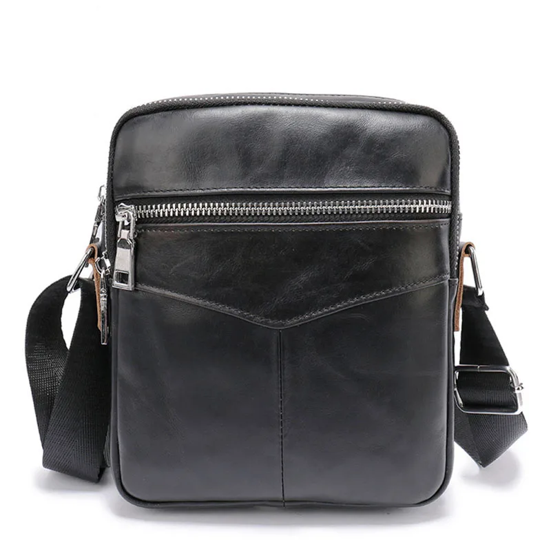 Мужские сумки через плечо из воловьей кожи винтажная сумка натуральной