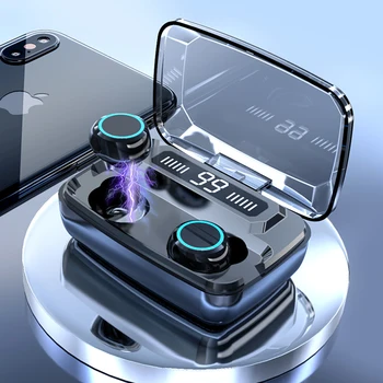 

3500mAh TWS Wireless Bluetooth Earphones Noise Cancelling HiFi IPX7 Waterproof Sport Headset Headphone Earphone With Mic M11