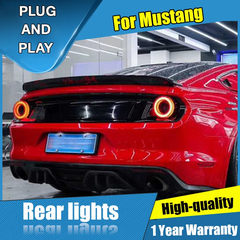 Автомобильный Стайлинг для ford Mustang задняя фара 15-19 для Mustang задние фонари, выделенный Автомобильный свет, светодиодные задние фонари с 2 шт