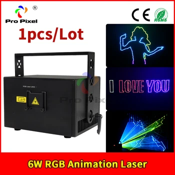 

6W Animation Laser RGB Scanner ILDA40Kp Stage Light Programmable Projector Led Dmx Dj Light For Disco Bar Nightclub