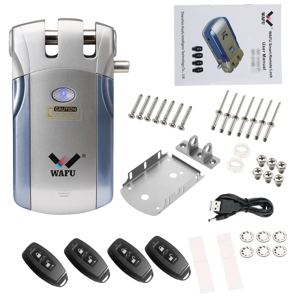 

WAFU WF-018 Electric Lock Wireless Intelligent Remote Control Smart Lock Security Invisible Keyless Door Entry Intelligent Lock