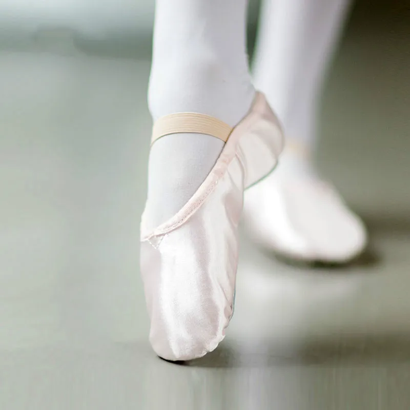 Soft Sole Satin Ribbons Ballet Dance Children Beginner Practicing Shoes Woman Women'S Pink Students Slipper | Спорт и