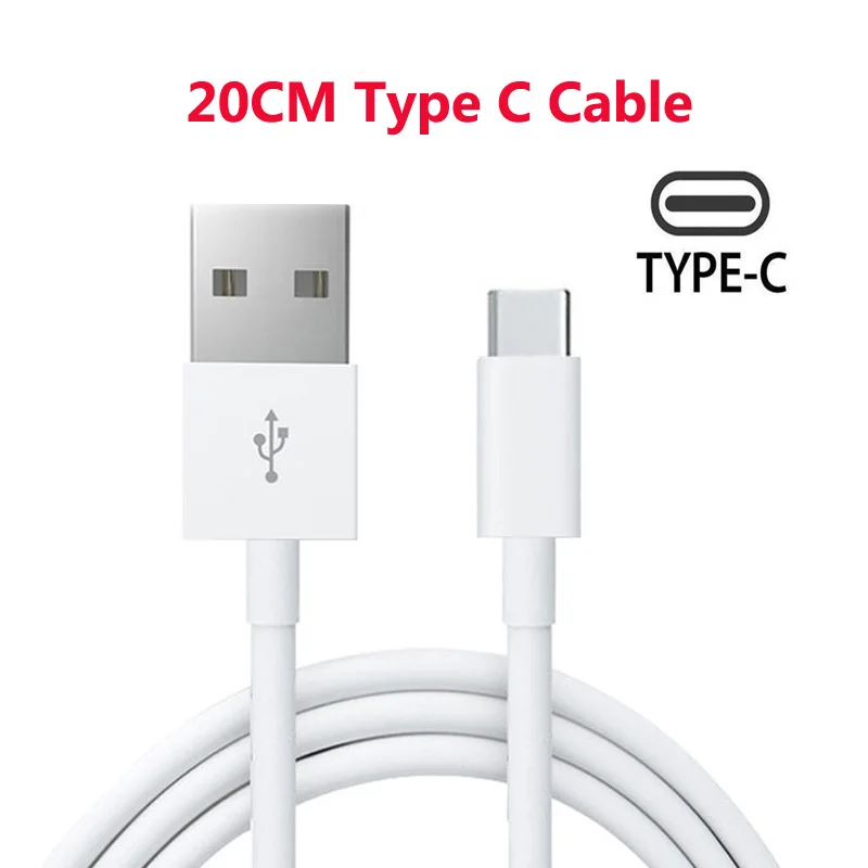 Для быстрой зарядки с usb-портом, Зарядное устройство адаптер для Xiaomi Mi A1 A2 8 Lite 9 se RedMi 5A 6A 4A 4X S2 5 Plus/Note 5, 6, 7, Pro 5V 2A ЕС штекер кабель для зарядного устройства - Тип штекера: 20CM Type C Cable