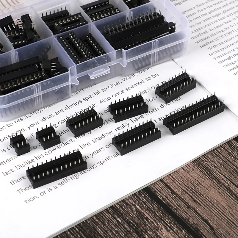 DIP IC Sockets Solder Type Socket Kit 6/8/14/16/18/20/24/28 Pin Terminals 66Pcs/Box Hot | Обустройство дома