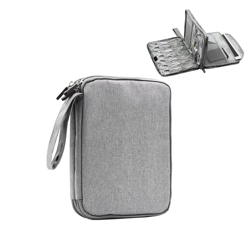 

Multifunction Digital Bags Travel Electronic Earphone Pouch SD Card Drives Wires Case Mini Power Bank Double Layer Tote Items