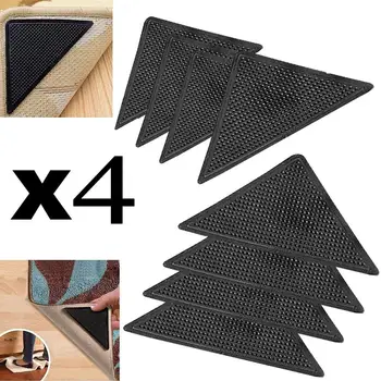 

Meijuner 4pcs/Set Reusable Washable Rug Carpet Mat Grippers Anti Skid Corners Pad Non Slip Silicone Grip for Home Bathroom