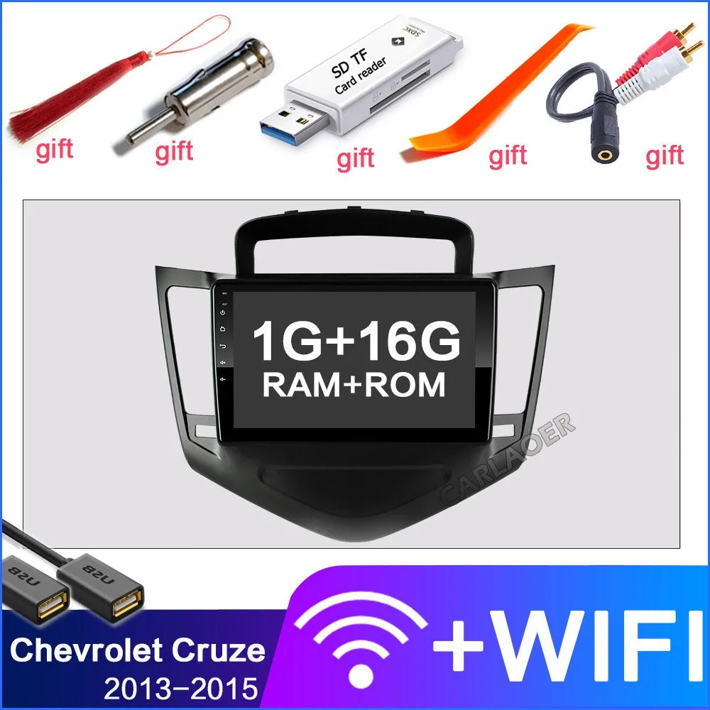 Android 8,1 мультимедийный плеер для Chevrolet Cruze J300 2009- gps Navi 2din Автомагнитола головное устройство WiFi 4G SIM 2 din стерео 2.5D - Цвет: WIFI 1GB 16GB