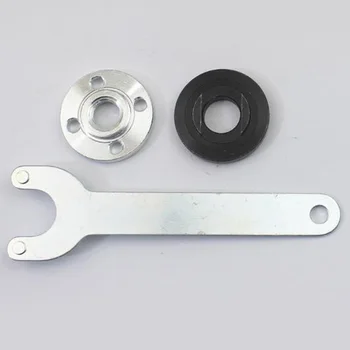 

Set Wrench Kit Lock nut Angle Grinder Spanner Silver Black Power tools